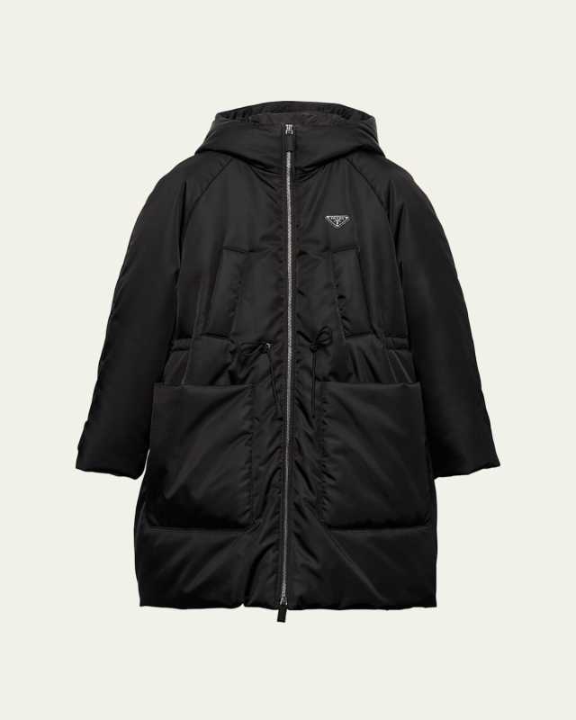Re-Nylon Hooded Down Coat