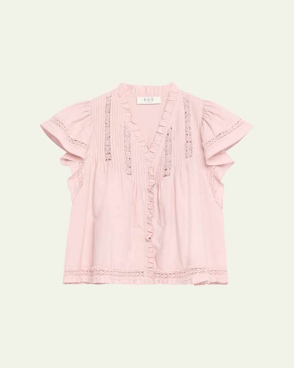 Lilith Flutter-Sleeve Top