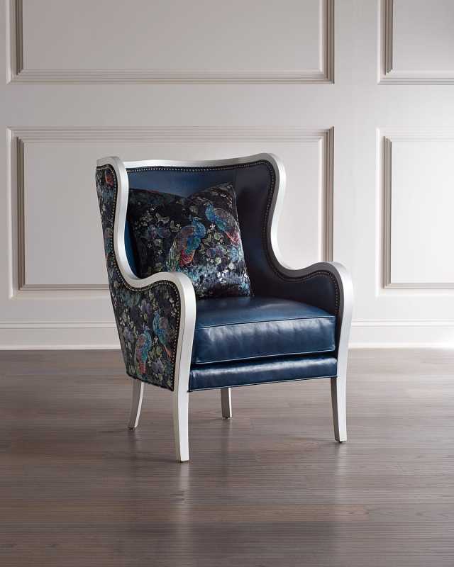 Bishop Leather Wing Chair