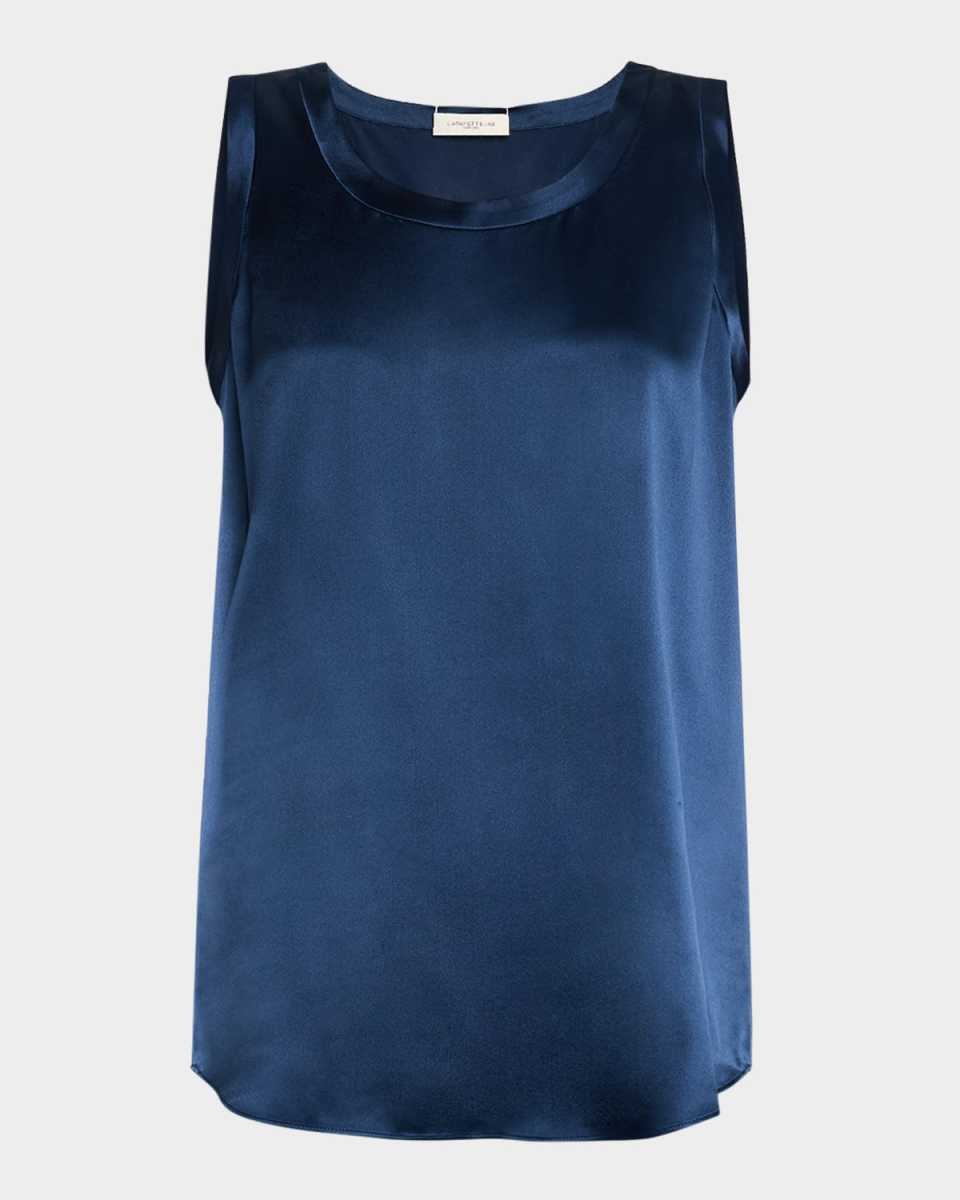 Perla Luxe Reversible Silk Charmeuse Shell