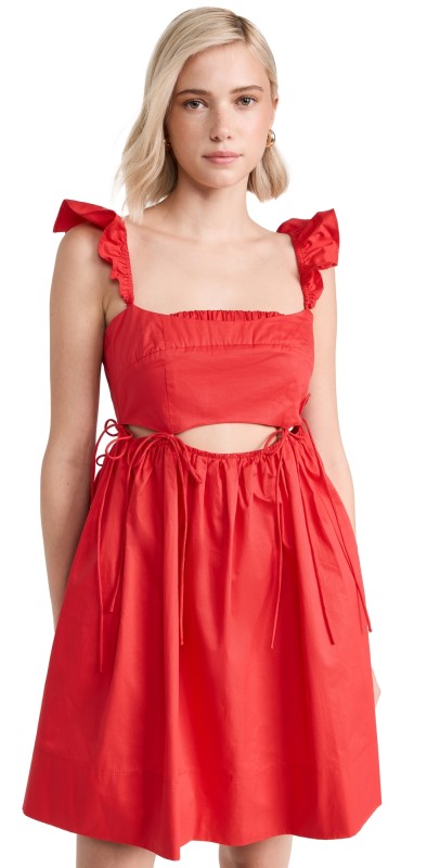 Allina Liu Tamago Dress Tomato
