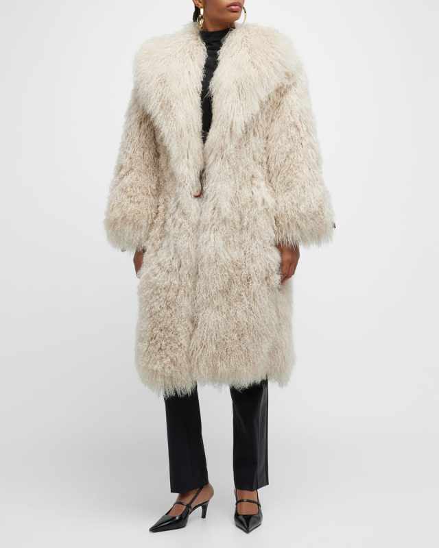 Collins Long Lamb Shearling Coat