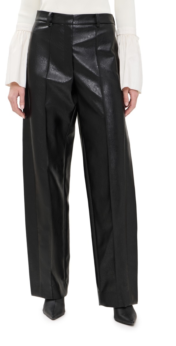 Prabal Gurung Deep Pleat Detail Pants Black