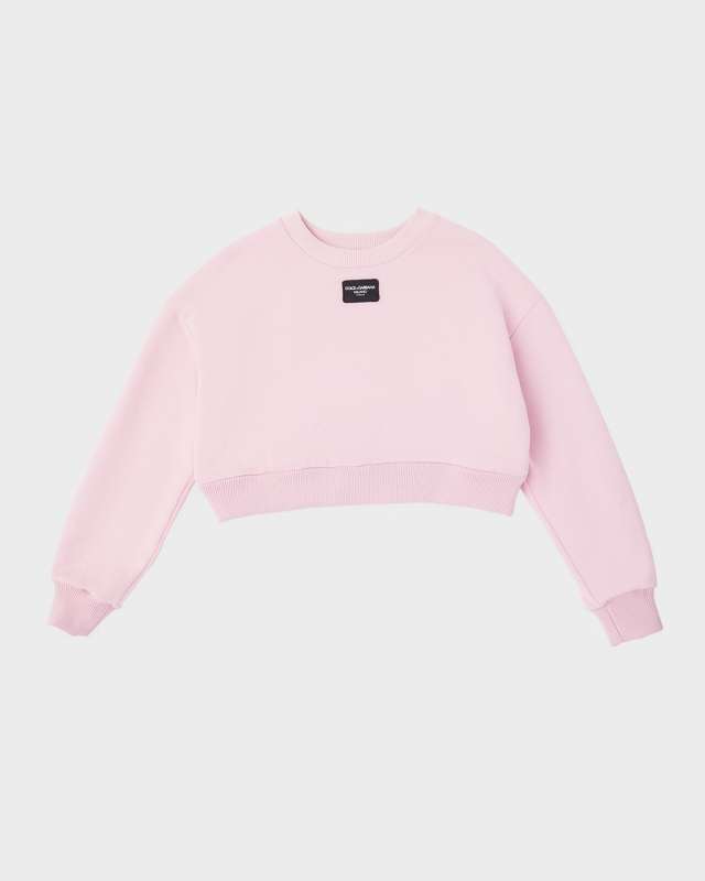 Girl's Logo Plaque Sweatshirt, Size 8-14