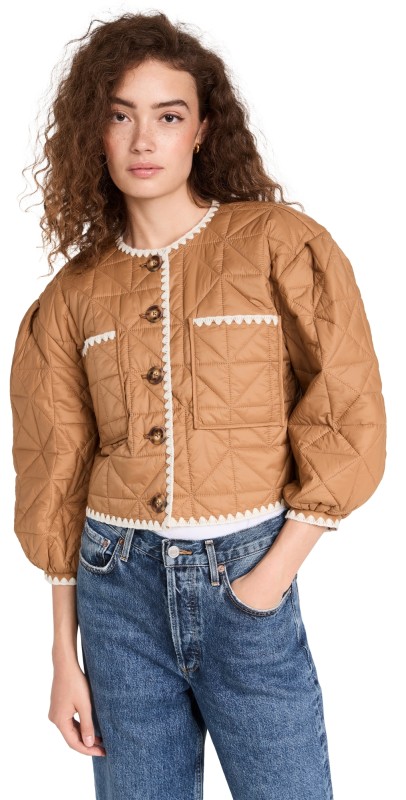 Veronica Beard Leal Jacket Camel/Nantucket Red