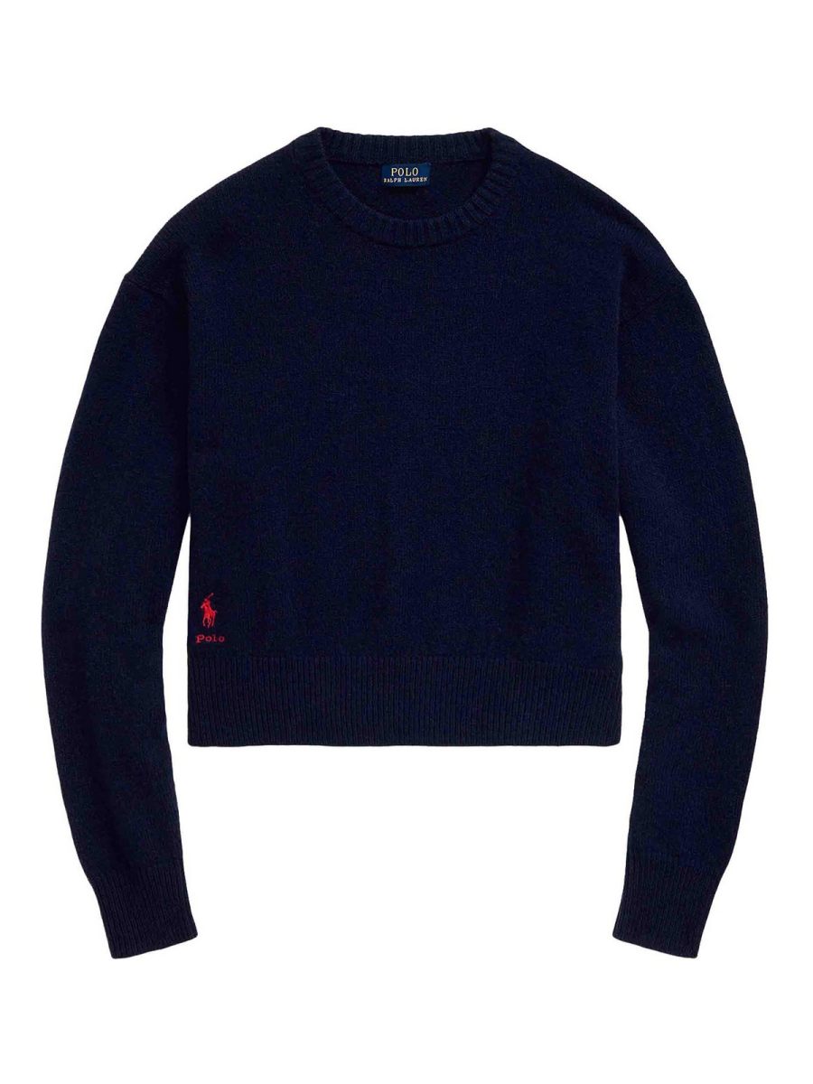 Polo Ralph Lauren Pull Col Rond - Bleu Foncé