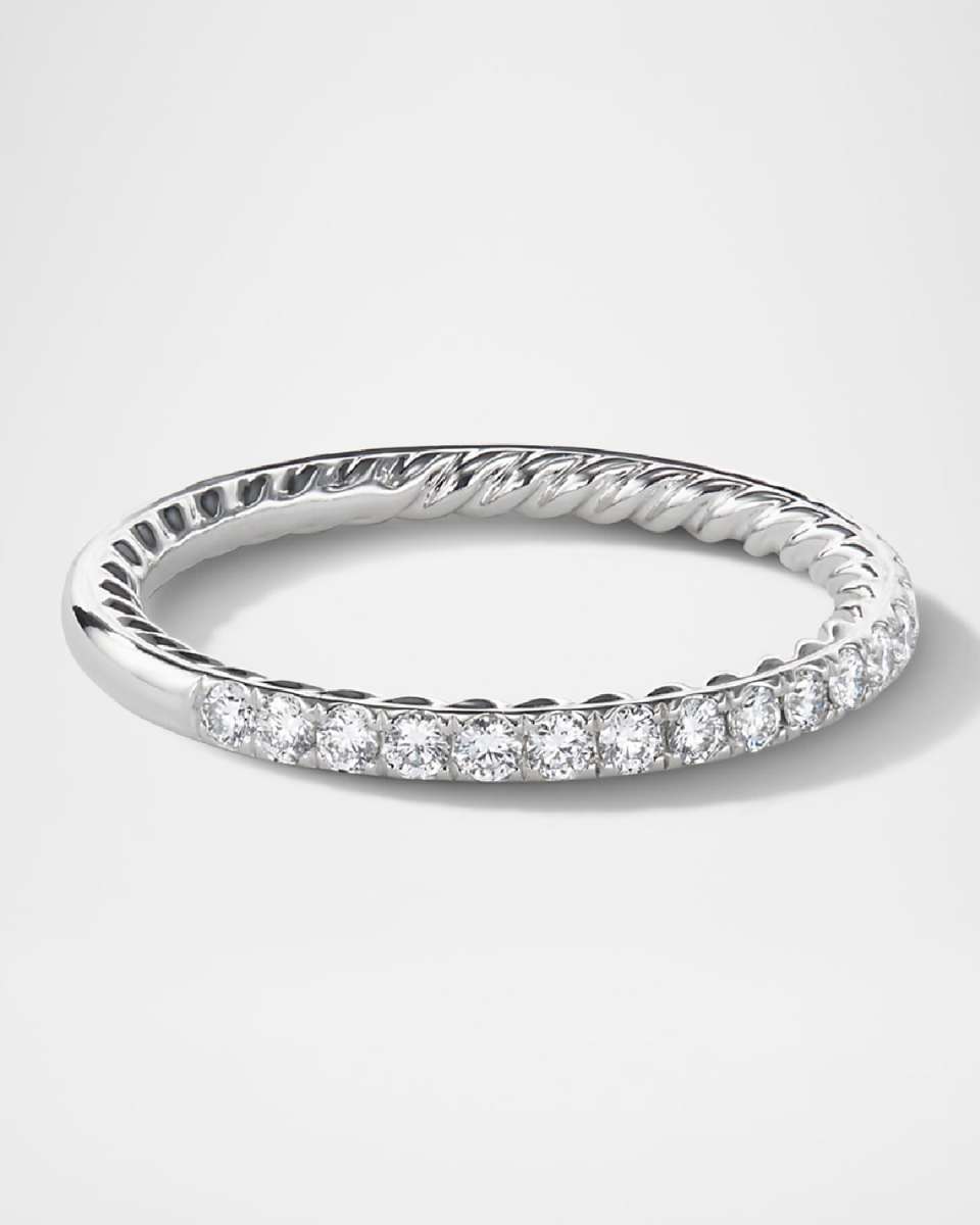 DY Eden Eternity Wedding Band Ring with Diamonds and Platinum