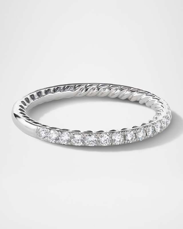 DY Eden Eternity Wedding Band Ring with Diamonds and Platinum