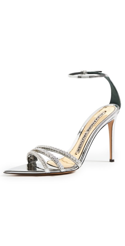Alexandre Vauthier Crystal Embellished Sandals Argento