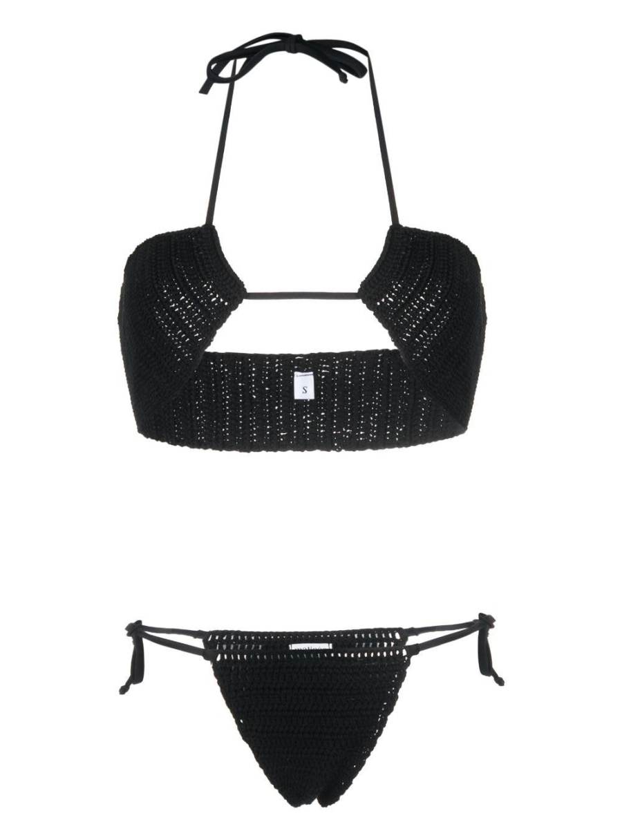crochet-knit bikini
