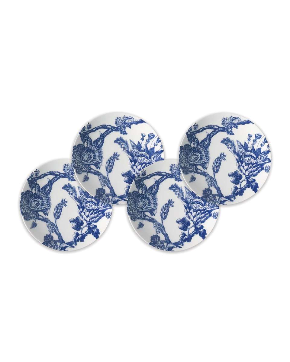 Arcadia Blue Canape Plates, Set of 4