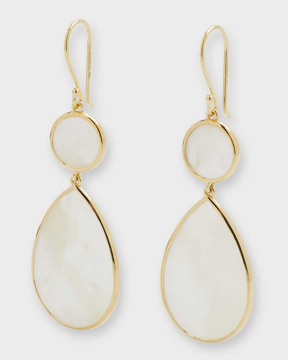 Snowman 2-Stone Drop Earrings in 18K Gold