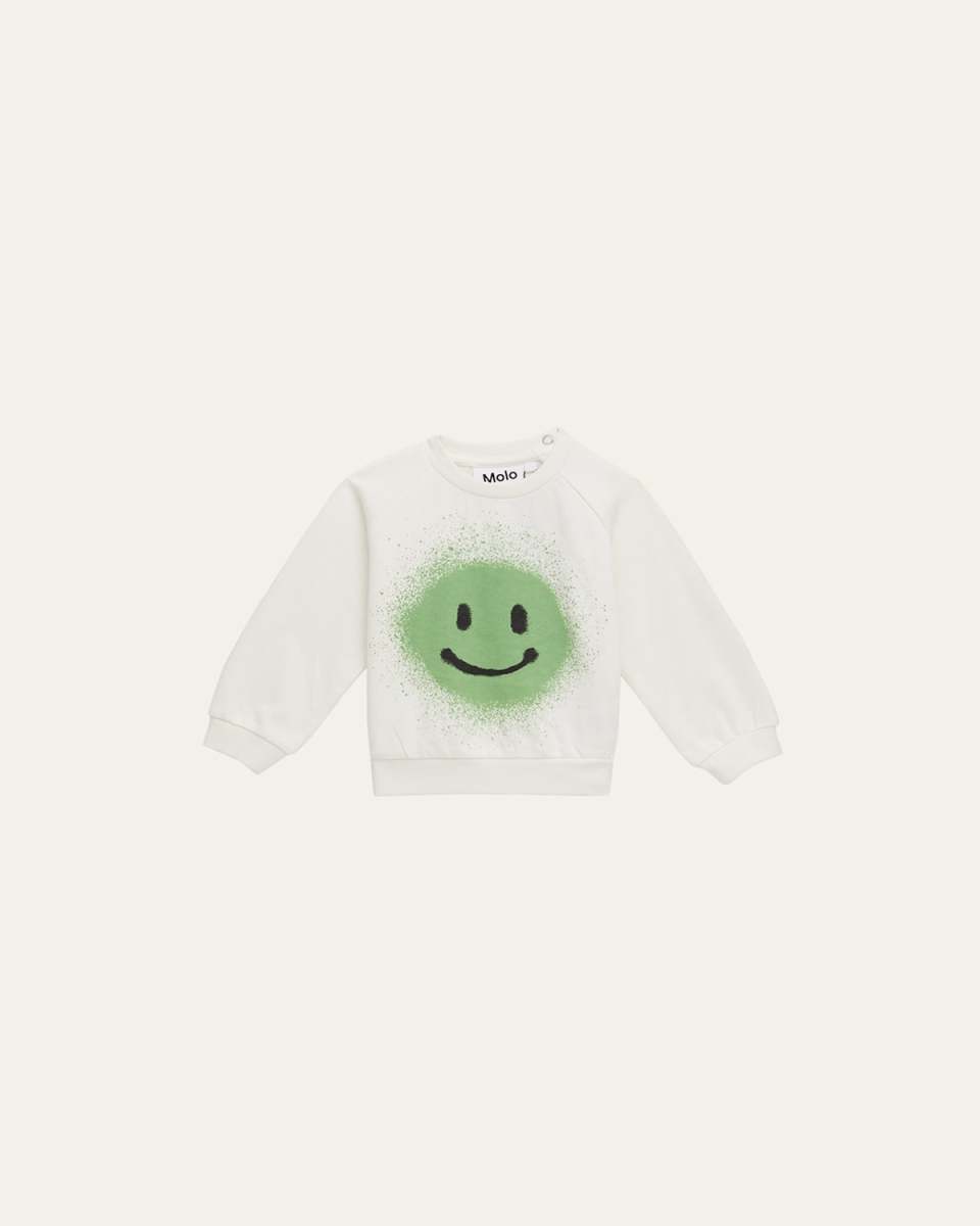 Boy's Disc Happy Face Sweatshirt, Size 6M-3