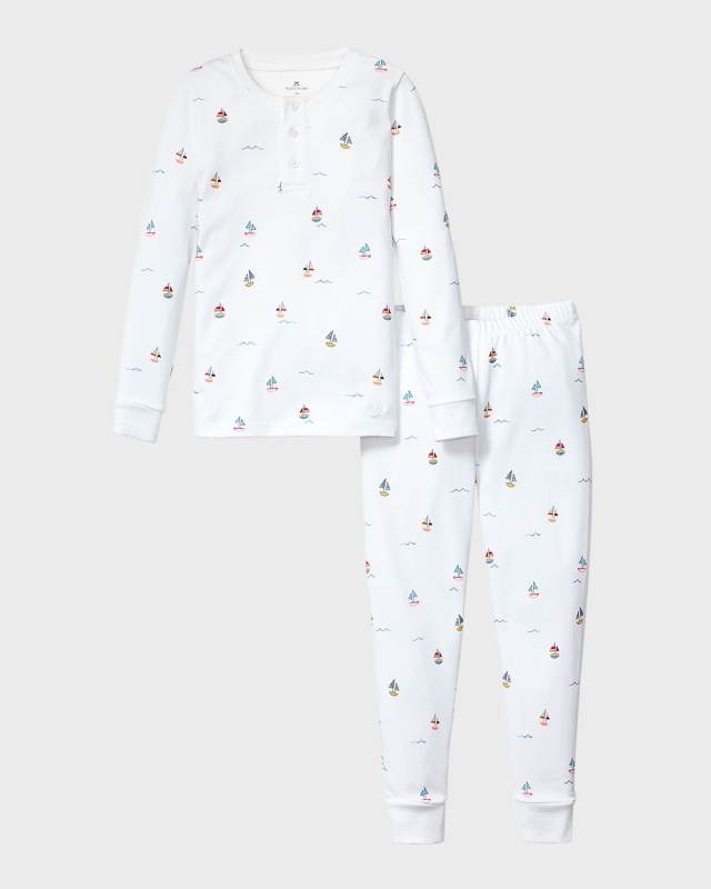 Kid's Pima Cotton Snug Fit Pajama Set, Size 2-14