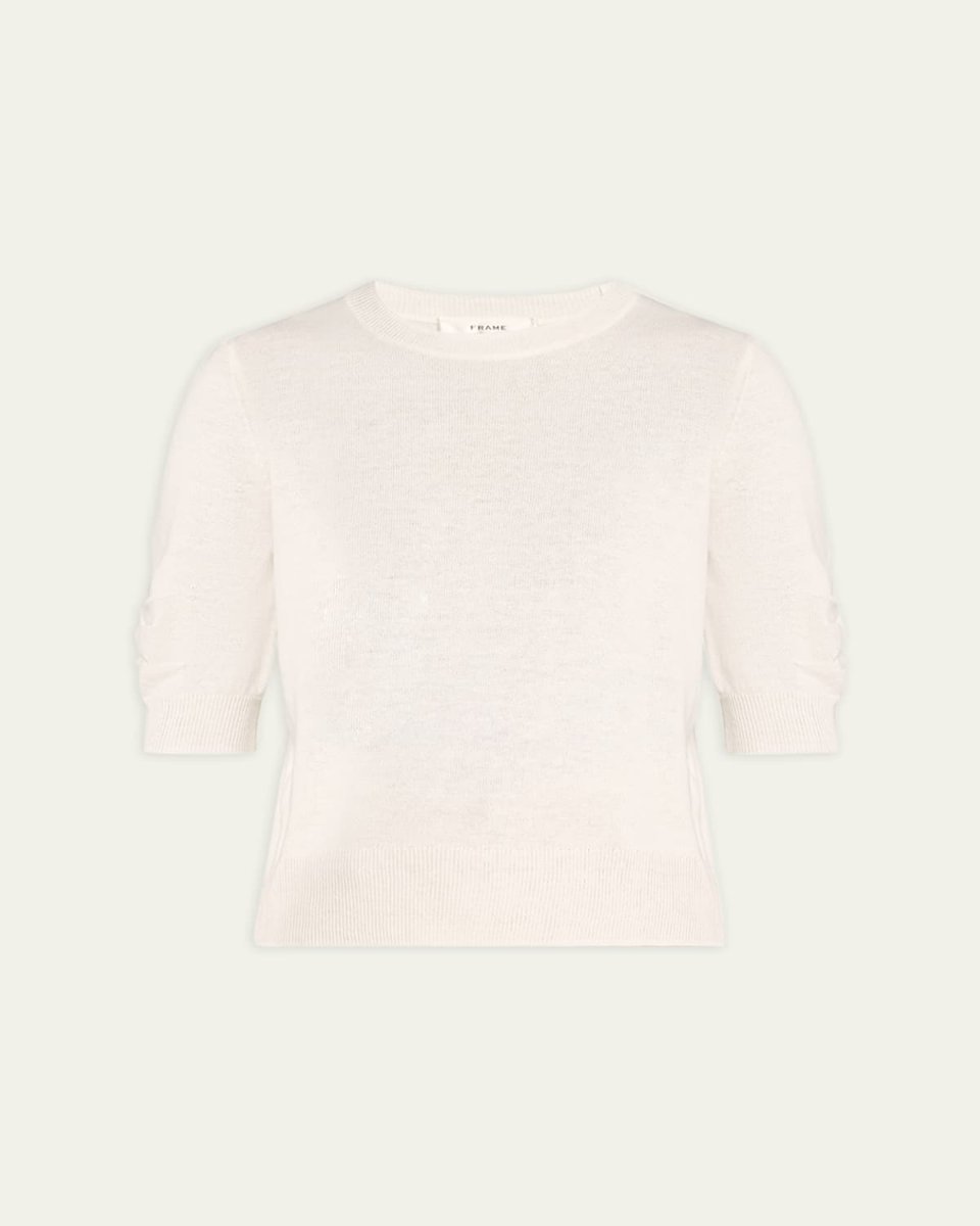 Gathered Short-Sleeve Sweat