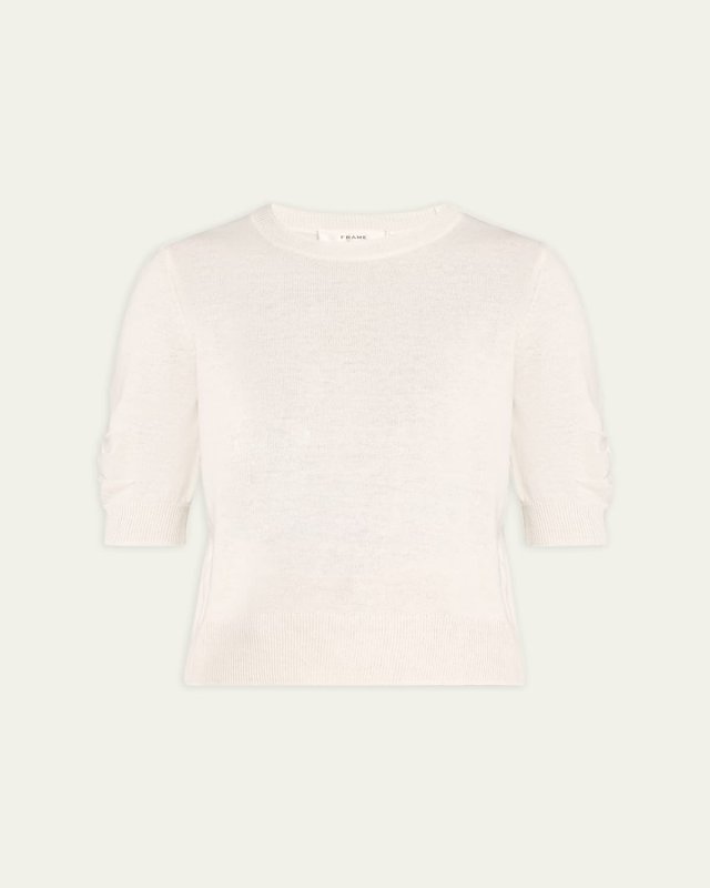Gathered Short-Sleeve Sweat