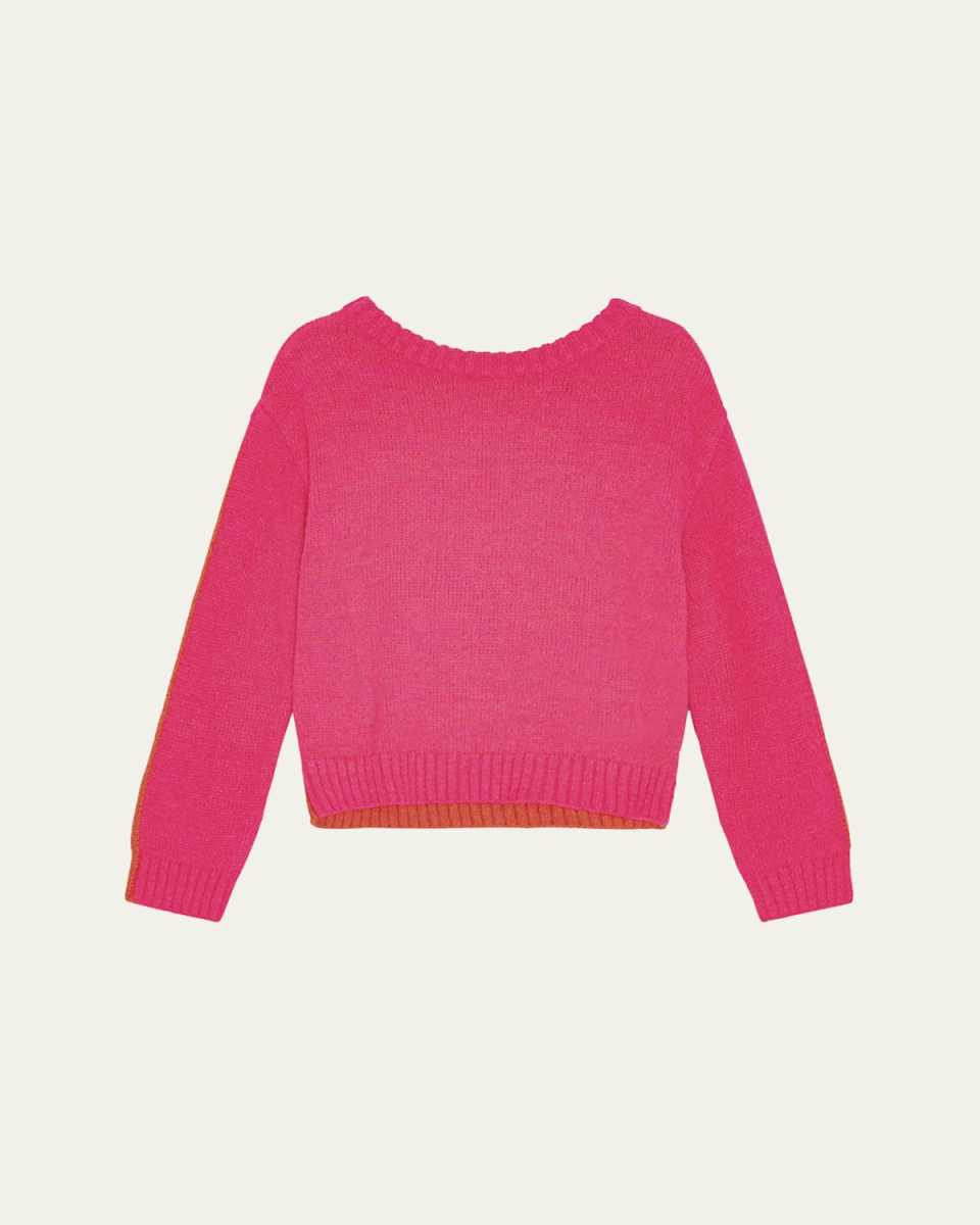 Girl's Giada Two-Toned Knitted Sweater, Size 7-16