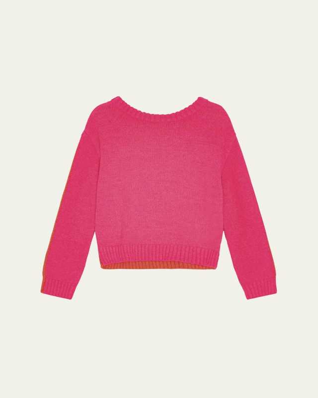 Girl's Giada Two-Toned Knitted Sweater, Size 7-16