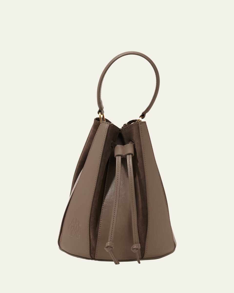 Drum Small Suede & Leather Bucket Bag