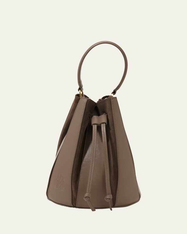 Drum Small Suede & Leather Bucket Bag