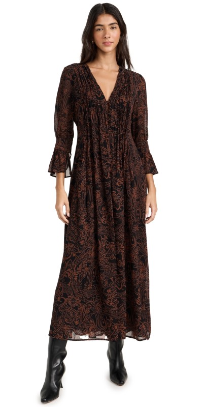 o. p.tillie Dress Black Paisley