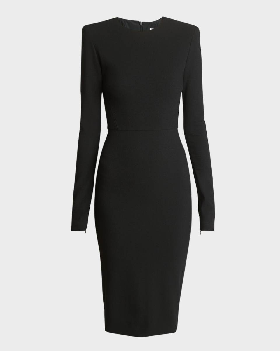 Sheath Wool Midi Dress