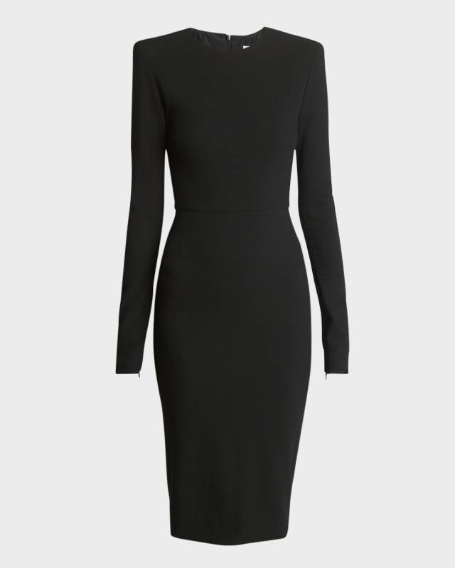 Sheath Wool Midi Dress