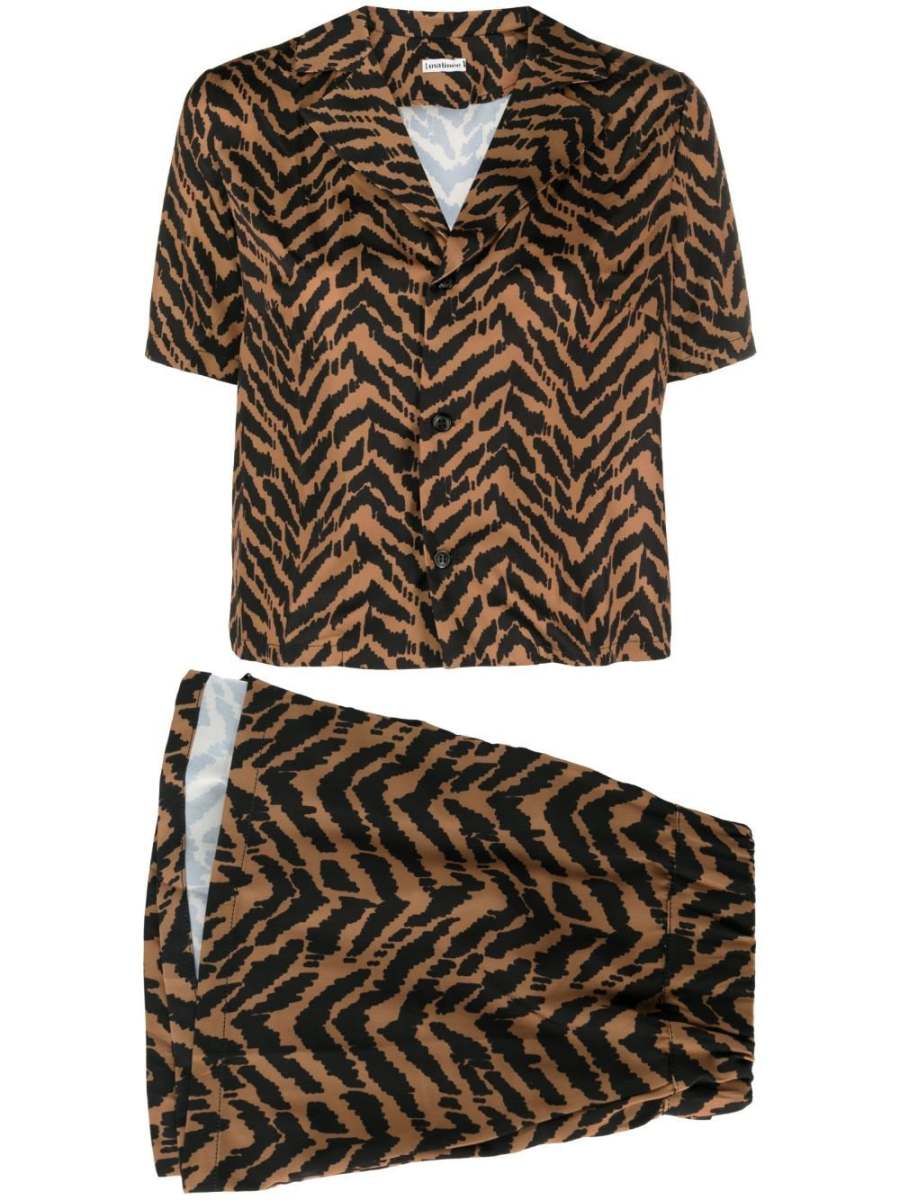 tiger-print short shorts