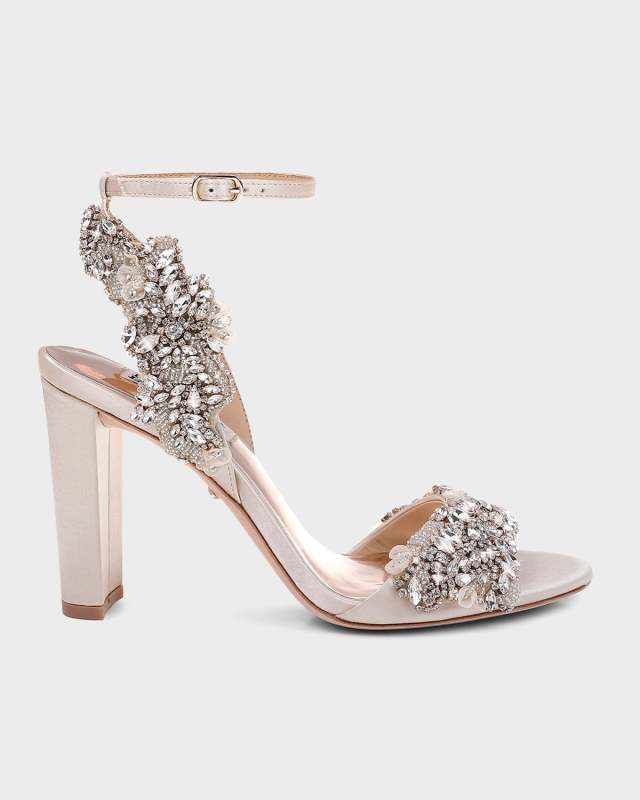 Libby Embellished Ankle-Wrap High-Heel Sandals