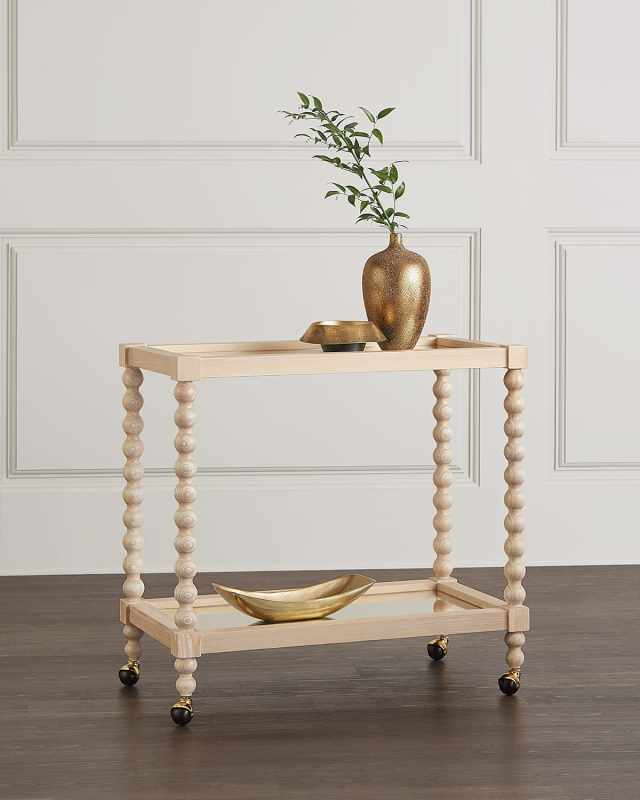 Vienne Cerused Oak Bar Cart