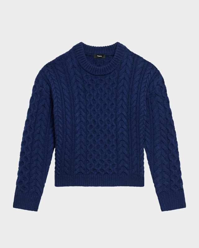 Cable-Knit Aran Wool-Cashmere Sweat