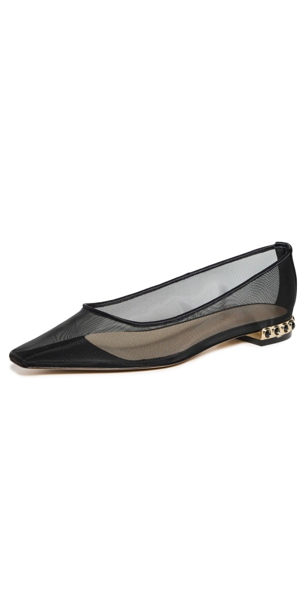 Nalebe Aurum Mesh Ballet Flats Black