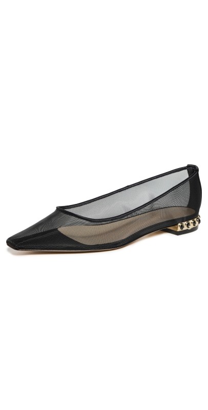 Nalebe Aurum Mesh Ballet Flats Black