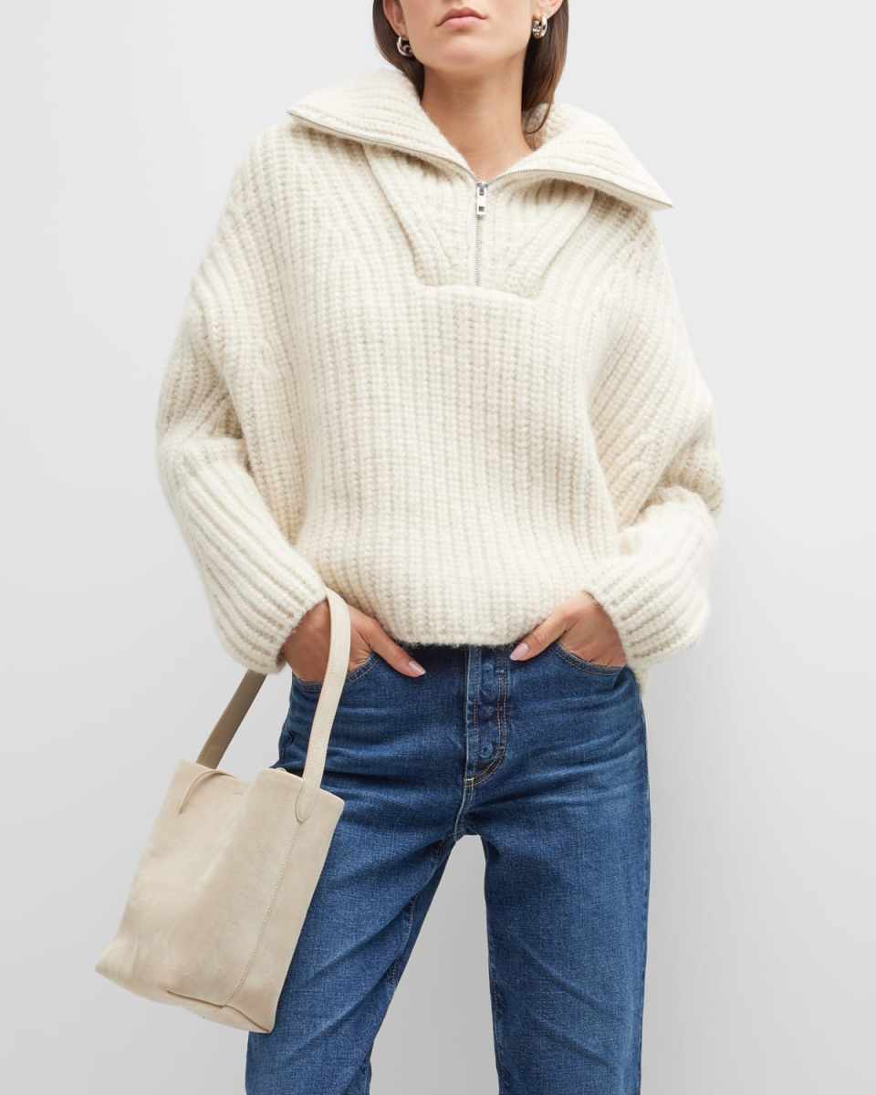 Hannah Half-Zip Ribbed Sweater