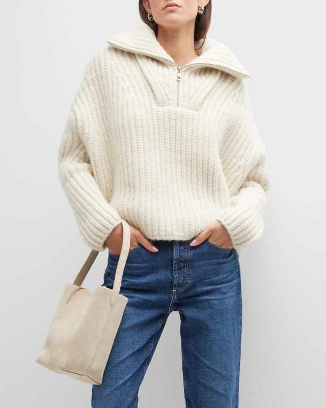 Hannah Half-Zip Ribbed Sweater
