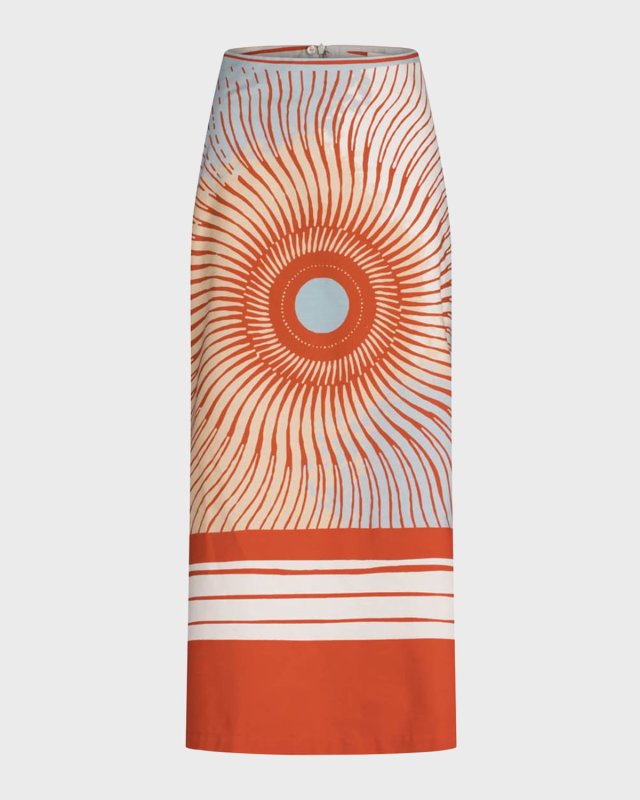 Atira Sunburst Midi Skirt
