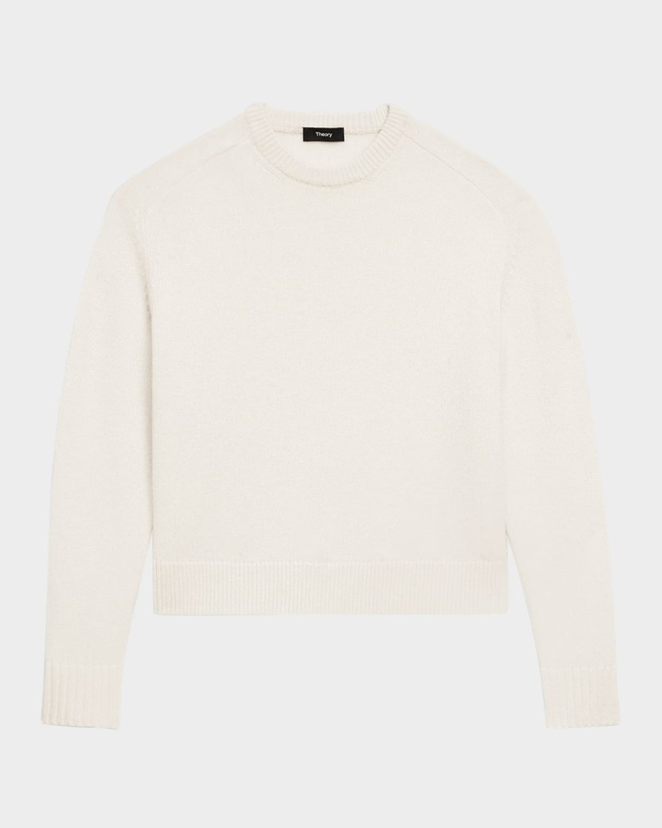 Cashmere Cropped Crewneck Sweater