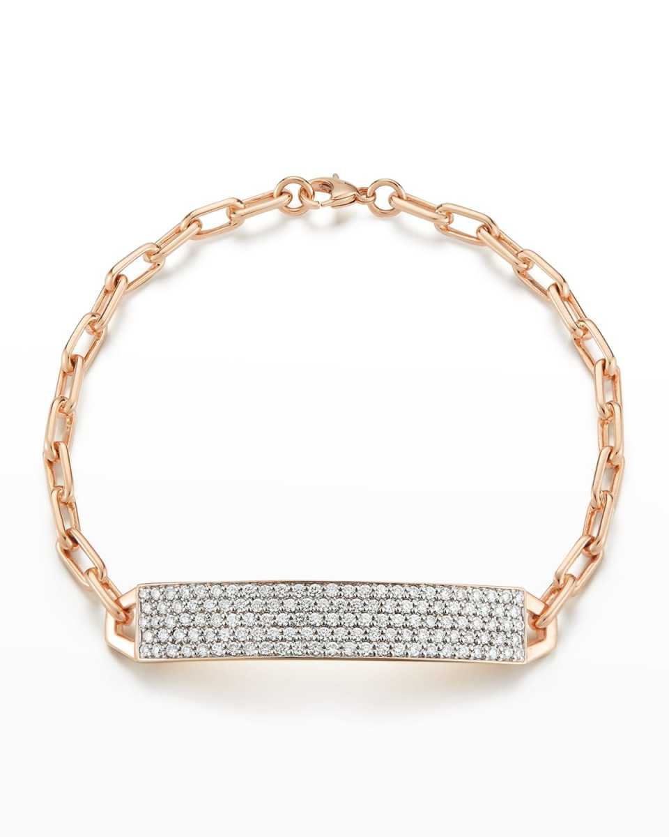 Carrington Rose Gold Diamond ID Bracelet