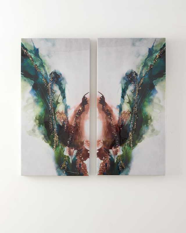 "Movement in Color" Gallery-Wrapped Giclees on Canvas by Mari Urasawa, 48" x 24" - Set of 2