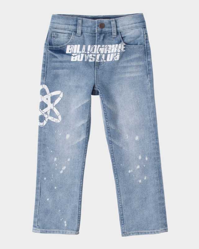 Boy's Mind Logo-Print Jeans, Size 2-10