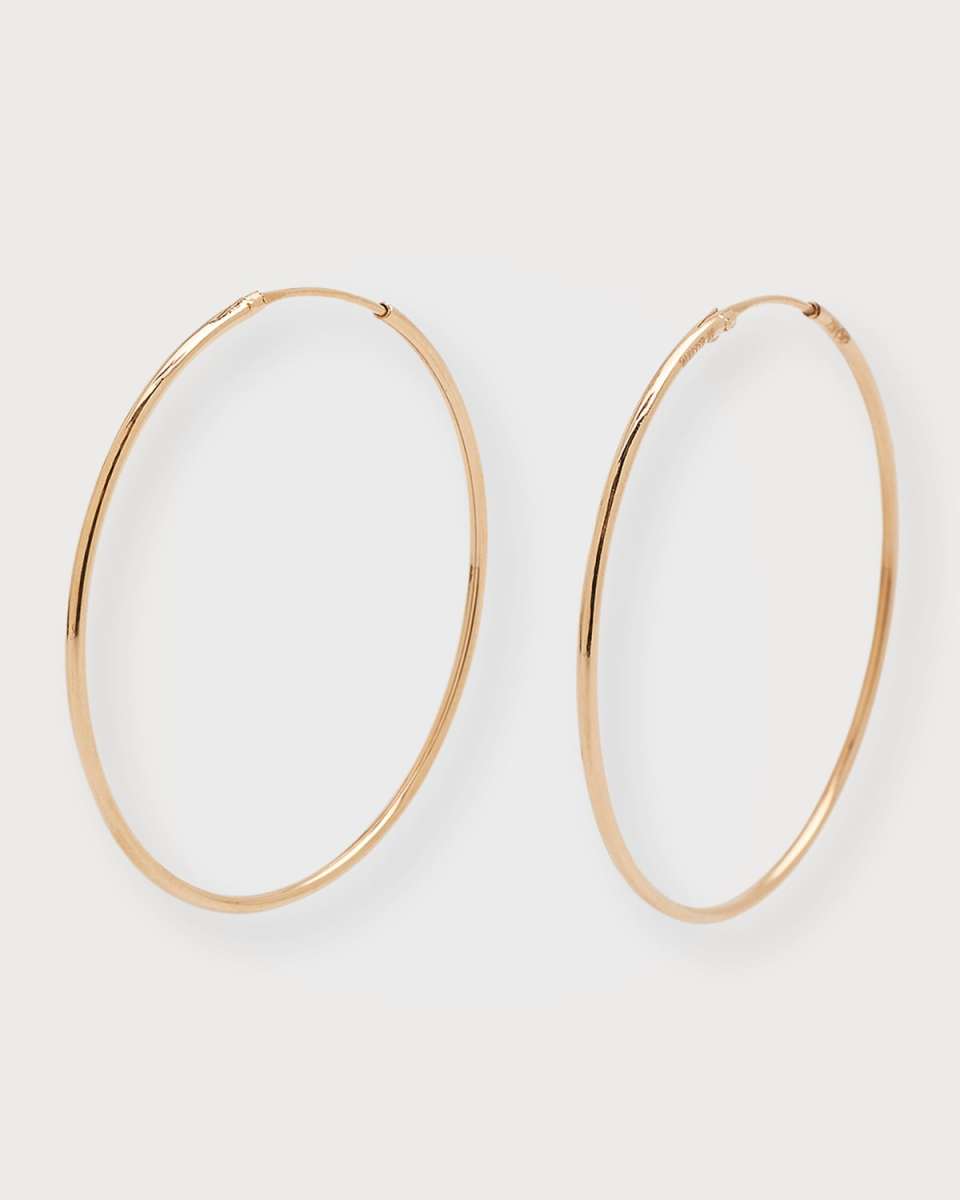 Rose Gold Circle Hoop Earrings