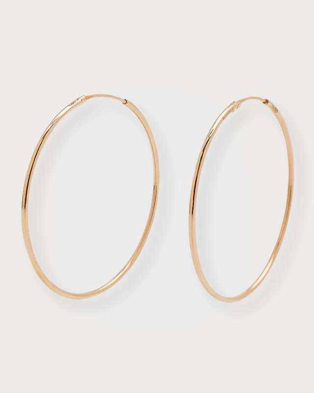 Rose Gold Circle Hoop Earrings