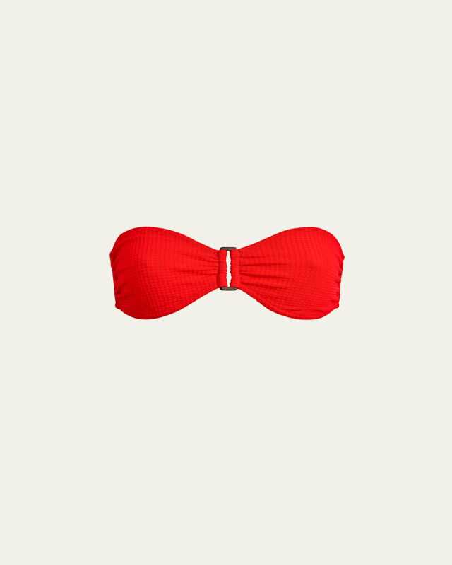 Ribbed Bandeau Bikini Top