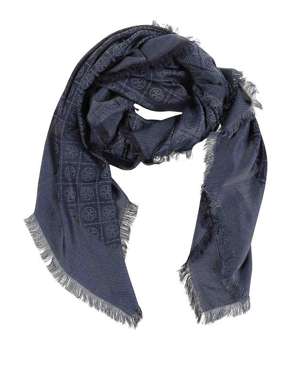 Tory Burch Écharpe - Bleu Foncé