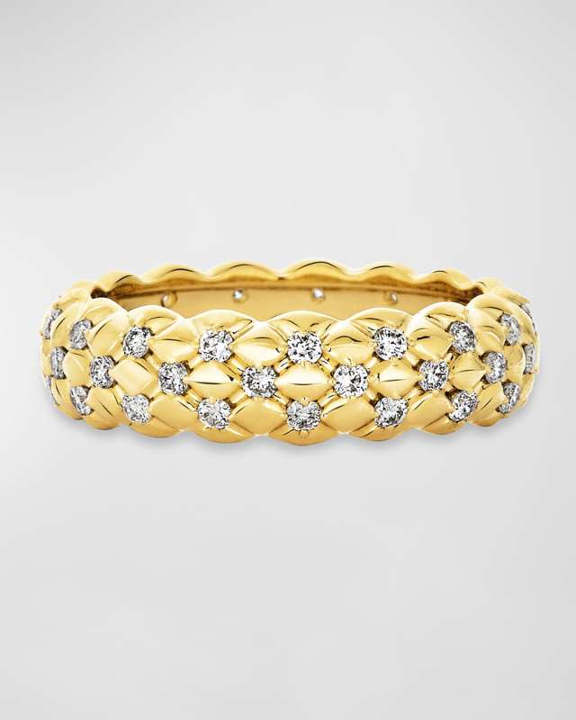 Puff Puff Quilted Diamond Cigar Band Ring