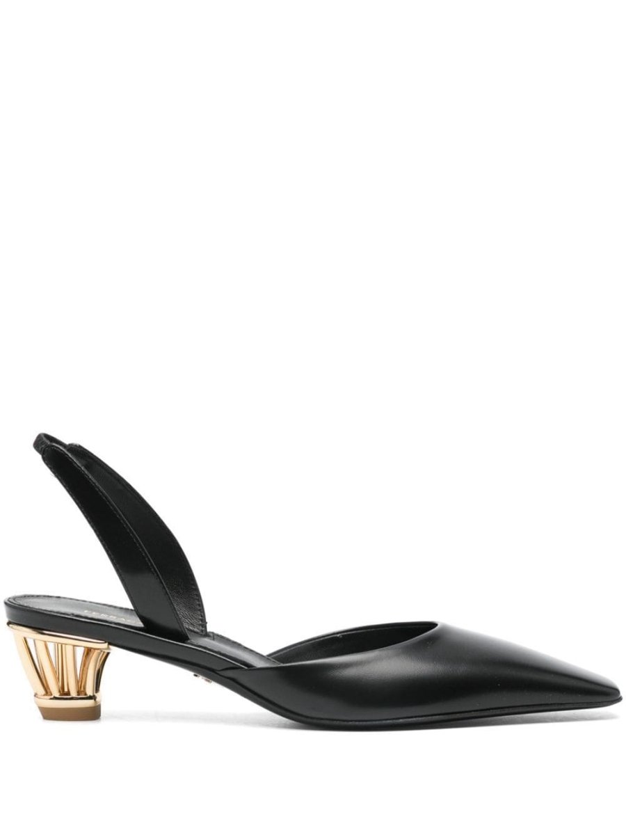 cage-heel slingback pumps