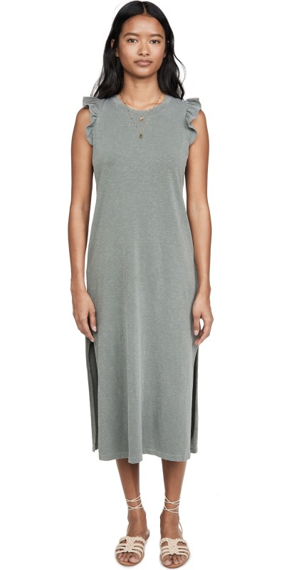 SUNDRY Midi Dress Pigment Moss