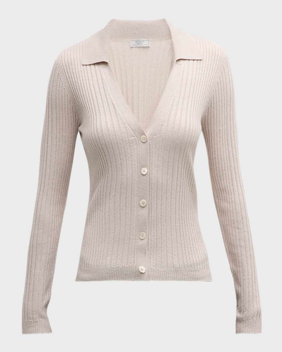 Ribbed Button-Down Cardigan