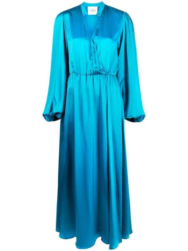 satin-finish silk gown