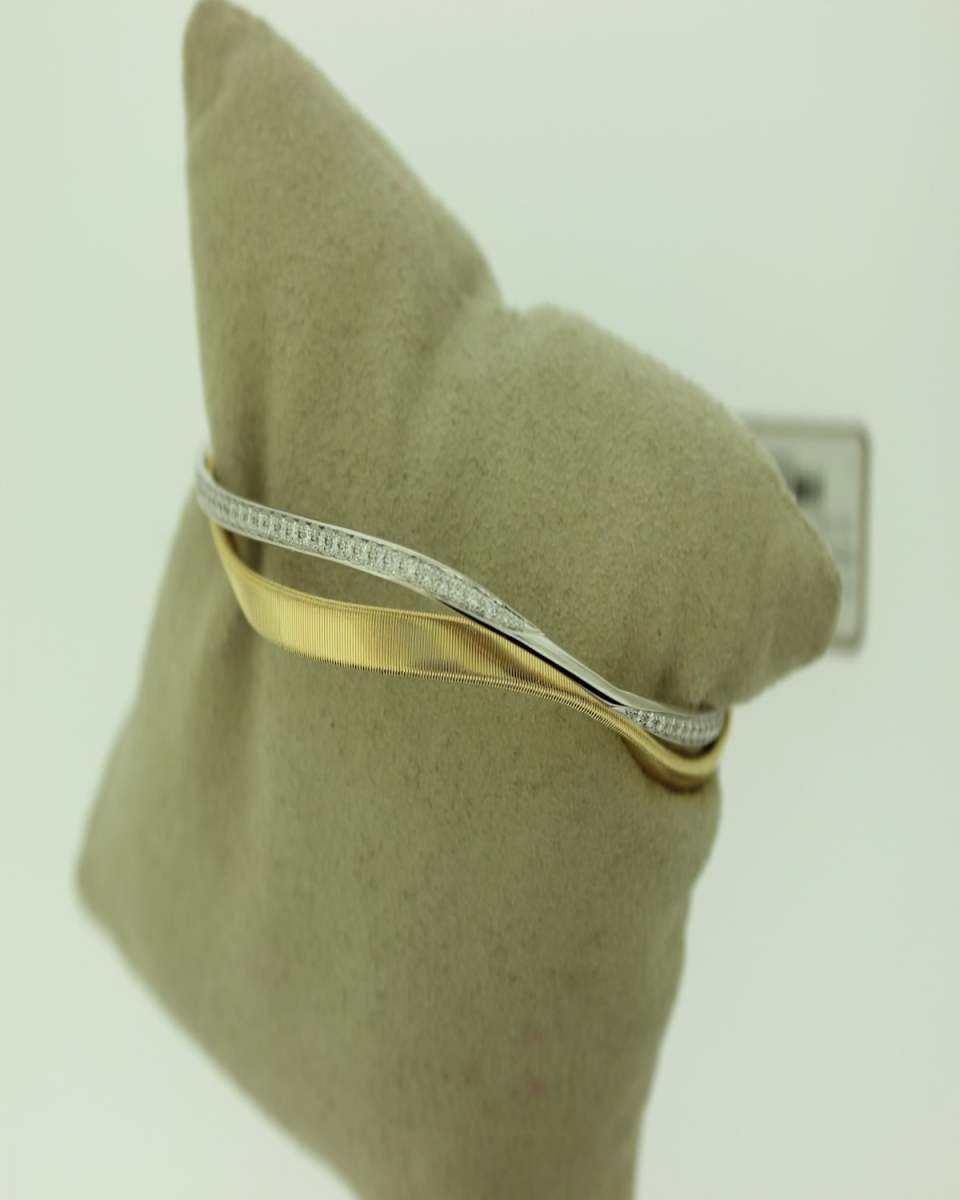 18K Yellow Gold Diamond Bangle Bracelet